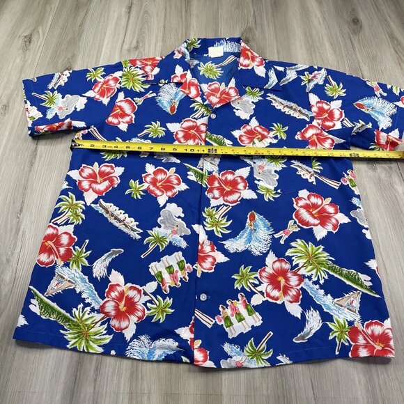 Kailua Hawaiian Button Up Shirt Hula Girl Surfer Men’s Size L Large Hawaii - Picture 2 of 10